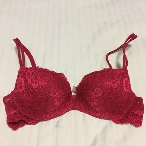 Victoria’s Secret Sexy Red Lace Bra Size 34A